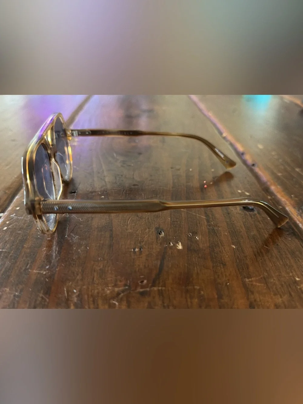 Women’s Tortoise Frame Sunglasses with Blue Gradient Lenses